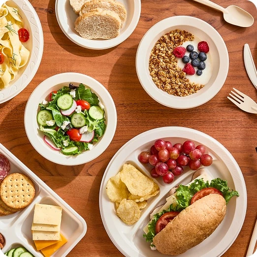 food in bowls